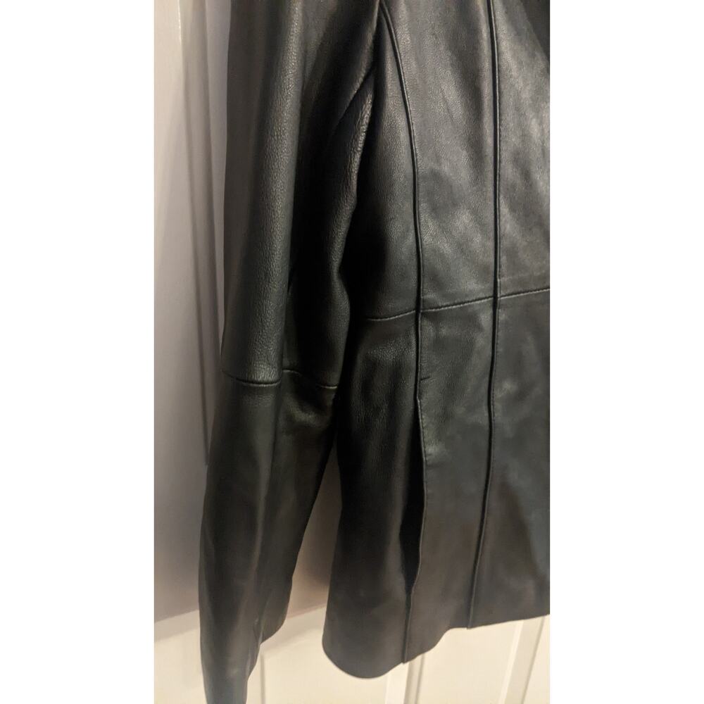 John Paul Richard Black Lambs Leather Jacket, Three Button Closure< Size 14 - Picture 3 of 11